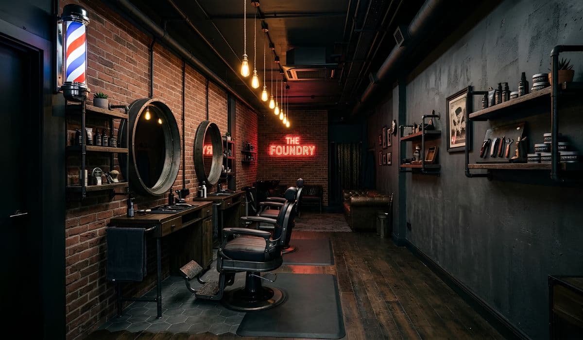 Interior da barbearia